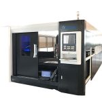 3000 w סיבי cnc מכונת חיתוך לייזר מבנה נהיגה כפולה gantry כפול