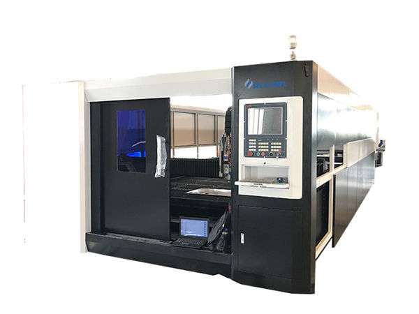 3000 w סיבי cnc מכונת חיתוך לייזר מבנה נהיגה כפולה gantry כפול